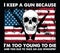 USA Gun lover grungy t-shirt design with USA flag