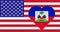 USA and Haiti flag on fabric texture. The concept of cooperation between the two countries