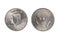 USA Half Dollar Silver Coin, Isolated