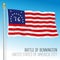 USA, historical flag, battle of Bennington, year 1777, United States of America