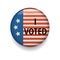 usa i voted badge. Vector illustration decorative design