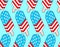 USA ice cream pattern seamless. Patriotic National dessert in America background