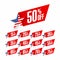 USA Independence Day discount labels