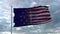 USA and Indiana Mixed Flag waving in wind. Indiana and USA flag on flagpole. 3d rendering