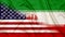 USA and Iran Country flags