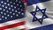 Usa Israel Realistic Half Flags Together