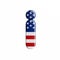 USA letter I - Small 3d american flag font - American way of life, politics  or economics concept