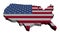 USA map flag mosaic illustration