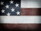 USA national colors painted on faded wooden boards with vignette