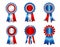 USA patriotic award ribbon rosette