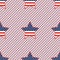 USA patriotic stars seamless pattern on red and.