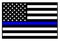 USA Police Blue Line Flag Isolated Vector Illustration