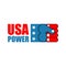 USA power. Patriot fist emblem. Sign of strong America. Logo for