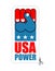 USA power. Patriot fist emblem. Sign of strong America. Logo for