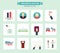 USA presidental election Icons set. Vote concept symbols in flat style.