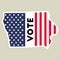 USA presidential election 2016 vote sticker.