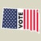 USA presidential election 2016 vote sticker.
