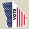 USA presidential election 2016 vote sticker.