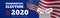 USA presidential election 2020 american vote background banner design