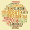 USA presidential election debates in word tag cloud