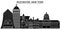 Usa, Rochester, New York architecture vector city skyline, travel cityscape with landmarks, buildings, isolated sights