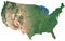 USA satellite image map
