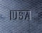 USA sign, logo engraved on metal, steel. Metallic logo