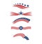 USA star flag logo stripes and icons