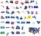 Usa state flags on 3d maps