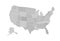 USA state map vector illustrastion