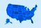 USA state map vector illustrastion