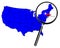 USA State Under A Magnifying Glass Massachusetts