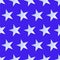 USA style seamless pattern white stars on blue background. Vector illustration