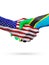 USA and Tanzania flags concept cooperation, business, sports competition