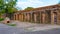 USA, TEXAS - NOVEMBER 25, 2011: cells of monks in the courtyard at the tourist site in Mission San Jose, San Antonio, Texas