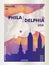 USA United States of America Philadelphia skyline city gradient vector poster