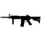 USA United States Army, United States Armed Forces  and United States Marine Corps - Police fully automatic machine gun Colt M4 /