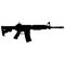 USA United States Army, United States Armed Forces, United States Marine Corps - Police fully automatic machine gun Colt M4 / M16