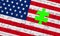 Usa vote election for 2016 united states of america flag on puzzle with puzzle piece with chroma green screen