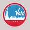 usa vote label. Vector illustration decorative design