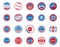 USA vote labels collection illustration.. Vector illustration decorative background design