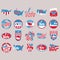 usa vote labels collection. Vector illustration decorative design