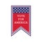 USA vote pennant. Vector illustration decorative design