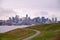 USA. Washington state. Downtown Seattle. View of buildings from Gas Works Park