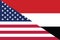 USA Yemen friendship national flag cooperation diplomacy country emblem