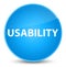 Usability elegant cyan blue round button