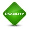 Usability elegant green diamond button