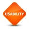 Usability elegant orange diamond button