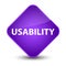 Usability elegant purple diamond button