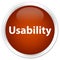 Usability premium brown round button